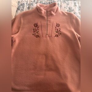 Faded glory original Embroidered quarter zip Pullover 1972